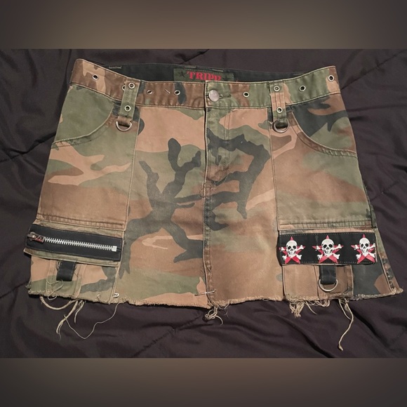 Tripp nyc Dresses & Skirts - 90s y2k Tripp Nyc camo green mini skirt